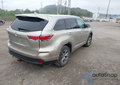 2015 Toyota Highlander Xle V6 from USA, damaged, VIN 5TDJKRFHXFS148310